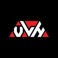 Diseño de logotipo de letra triangular vlh con forma de triángulo. monograma de diseño de logotipo de triángulo vlh. plantilla de logotipo de vector de triángulo vlh con color rojo. logotipo triangular vlh logotipo simple, elegante y lujoso. vlh