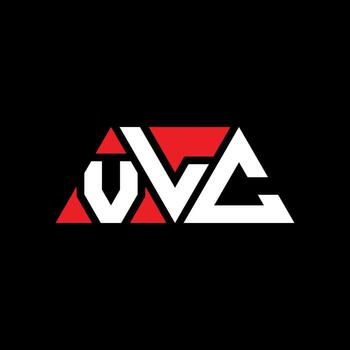 VLC triangle letter logo design with triangle shape. VLC triangle logo design monogram. VLC triangle vector logo template with red color. VLC triangular logo Simple, Elegant, and Luxurious Logo. VLC