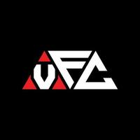 VFC triangle letter logo design with triangle shape. VFC triangle logo design monogram. VFC triangle vector logo template with red color. VFC triangular logo Simple, Elegant, and Luxurious Logo. VFC