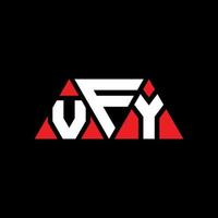 VFY triangle letter logo design with triangle shape. VFY triangle logo design monogram. VFY triangle vector logo template with red color. VFY triangular logo Simple, Elegant, and Luxurious Logo. VFY