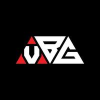 diseño de logotipo de letra de triángulo vbg con forma de triángulo. monograma de diseño de logotipo de triángulo vbg. plantilla de logotipo de vector de triángulo vbg con color rojo. logotipo triangular vbg logotipo simple, elegante y lujoso. vbg
