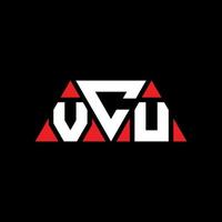 diseño de logotipo de letra triangular vcu con forma de triángulo. monograma de diseño de logotipo de triángulo vcu. plantilla de logotipo de vector de triángulo vcu con color rojo. logotipo triangular vcu logotipo simple, elegante y lujoso. vcu