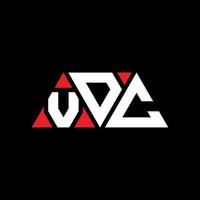 diseño de logotipo de letra de triángulo vdc con forma de triángulo. monograma de diseño de logotipo de triángulo vdc. plantilla de logotipo de vector de triángulo vdc con color rojo. logotipo triangular vdc logotipo simple, elegante y lujoso. vdc