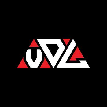 VDL triangle letter logo design with triangle shape. VDL triangle logo design monogram. VDL triangle vector logo template with red color. VDL triangular logo Simple, Elegant, and Luxurious Logo. VDL