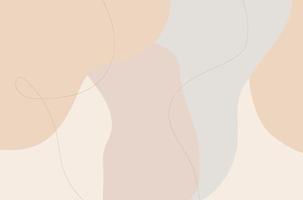 Pastel curves abstract templates with organic abstract shapes, pastel colors shapes on each others, Neutral pastel background in minimalist style vector