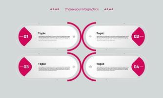 Five Infographic design with icons. and 5 options or 5 steps. process diagram, flow chart, info graph, Infographics for business concept, presentations banner, workflow layout vector