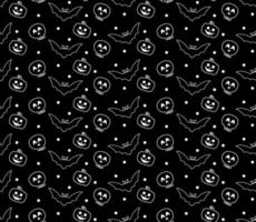 Halloween seamless pattern orange-black background. design for pillow, print, fashion, clothing, fabric, gift wrap. vector. vector