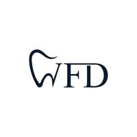 diseño de logotipo dental wfd vector