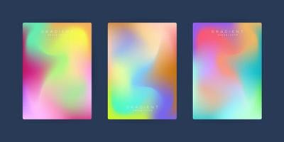 Colorful Abstract fluid shapes in curves gradient background, the three modern pastel gradient abstract and Applicable vector used for pattern and background illustration