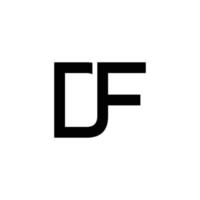 diseño de logotipo df vector