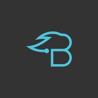 b diseño de logotipo vector