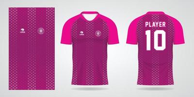 plantilla de diseño deportivo de camiseta rosa vector