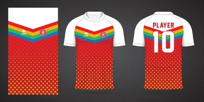 colorful football jersey sport design template vector