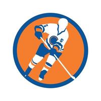 vector del club del logotipo del equipo de hockey