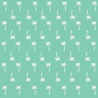 Pattern with palms on green background, vector
