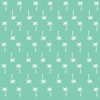 Pattern with palms on green background, vector