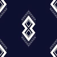 Seamless pattern Geometric ethnic texture embroidery with Dark Blue background design used in wallpaper,skirt,carpet,wallpaper,clothing,wrapping,Batik,fabric,sheet used in Vector, illustration vector