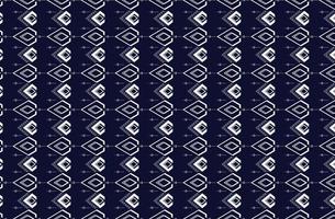 Geometric ethnic texture and pattern embroidery with Dark Blue background design for fashio,wallpaper,skirt,carpet,wallpaper,clothing,wrapping,Batik,fabric,sheet, Vector, illustration style vector