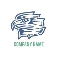illustration eagle head logo vintage