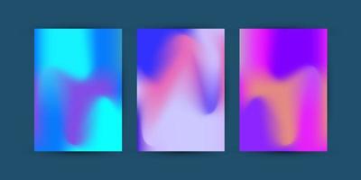 Groups of colorful abstract gradient wallpaper design on dark background, colorful gradient vector templates, used for wallpaper, banners, flyers, presentation templates