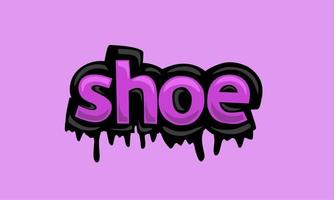SHOE writing vector design on white background