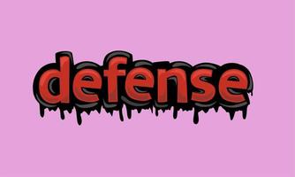 DEFENSE writing vector design on pink background