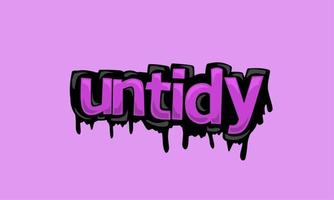 UNTIDY writing vector design on white background