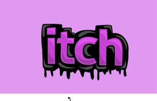 ITCH writing vector design on pink background