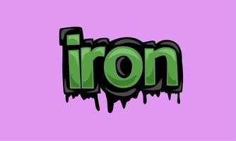 IRON writing vector design on white background