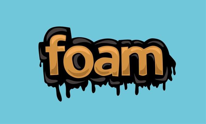 FOAM writing vector design on blue background