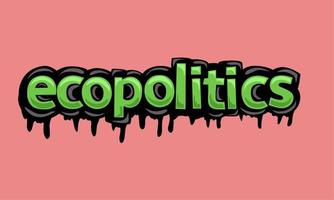 ECOPOLITICS writing vector design on pink  background