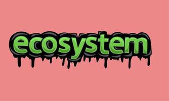 ECOSYSTEM writing vector design on pink  background