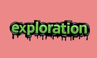 EXPLORATION writing vector design on pink background