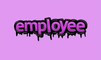 EMPLOYEE writing vector design on white background
