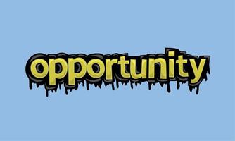 OPPORTUITY writing vector design on blue background