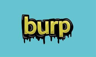 BURP writing vector design on blue background