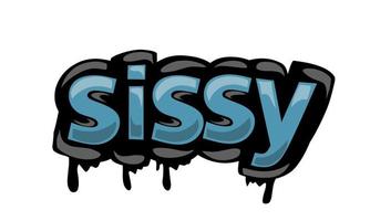 SISSY writing vector design on white background