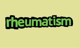 RHEUMATISM writing vector design on yellow background