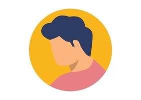 diseño de ilustración de cara de niño de pelo rizado vector