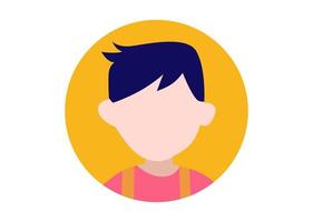 diseño de ilustración de cara de niño joven vector