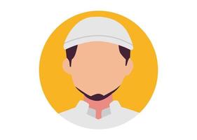 Muslim male face illustration design vector