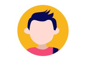 young boy face illustration design vector