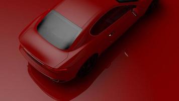 auto red. 3d illustration of fragments of vehicles on a red uniform background. photo