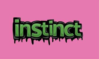 INSTINCT writing vector design on white background