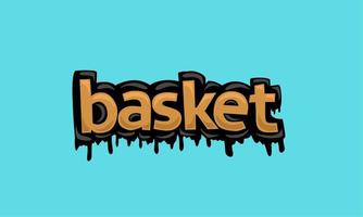 BASKET writing vector design on blue background