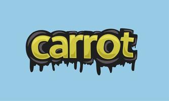 CARROT writing vector design on blue background