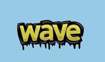 WAVE writing vector design on blue background