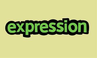 EXPRESSION writing vector design on yellow background