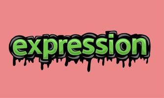 EXPRESSION writing vector design on pink background