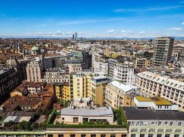 HDR Aerial view of Milan, Italy photo